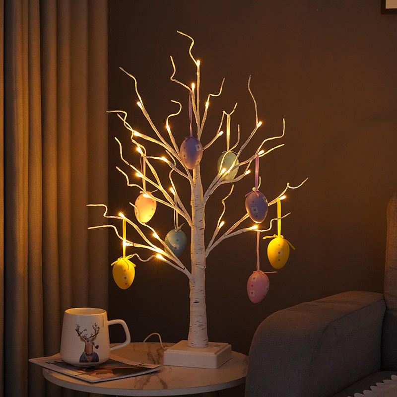 LED Light-Up Decorative Tree โ Plastic Bedside Table & Window Display Lamp for Christmas, Easter & Party Dรฉcor (IP44 Rated)