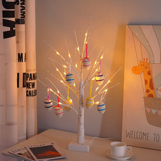 LED Light-Up Decorative Tree – Plastic Bedside Table & Window Display Lamp for Christmas, Easter & Party Décor (IP44 Rated)