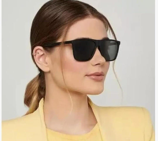 Zest Square Sunglasses – Black Frame | Fiber Body | Day Vision | Unisex
