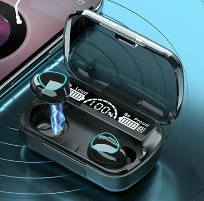 Zest M10 TWS Bluetooth 5.1 Wireless Earbuds Super Deep Bass with Mic & Charging Case – Black I ZSNGG02