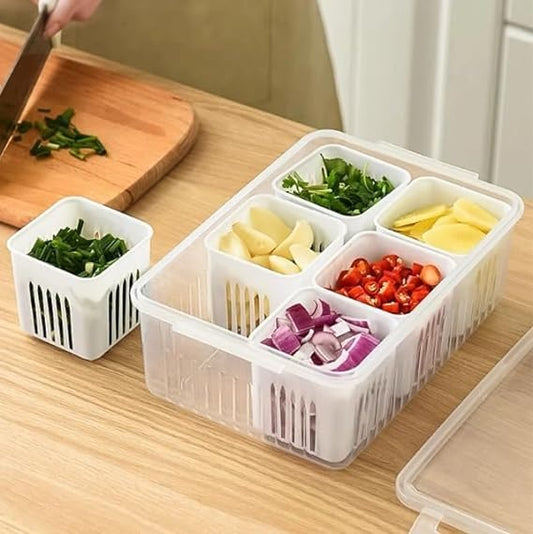 Zest Fridge Storage Box Set | Plastic Freezer & Kitchen Organizer Containers