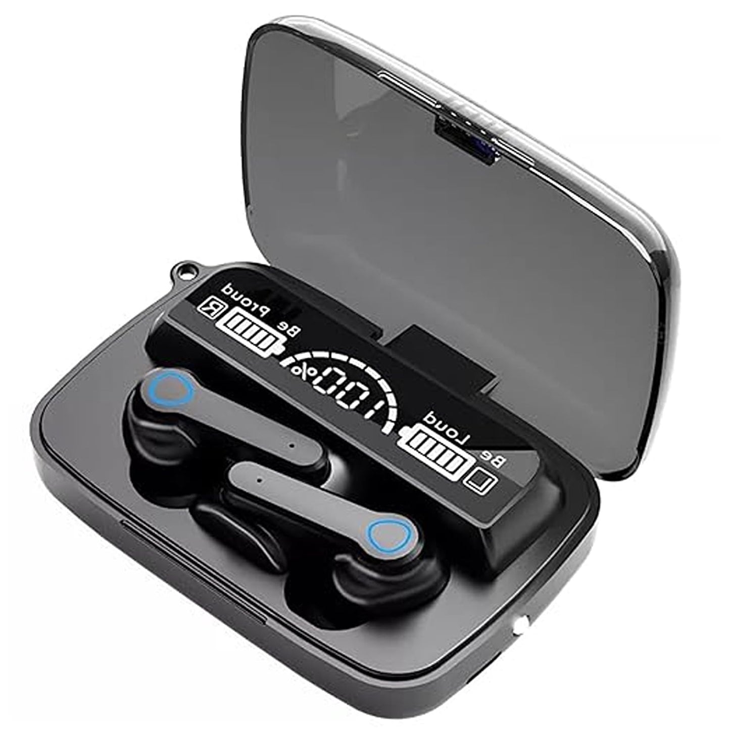 Zest M19 Bluetooth 5.1 Wireless Earbuds with LED Display, Touch Control & Flashlight – Deep Bass Stereo I ZSNGG03