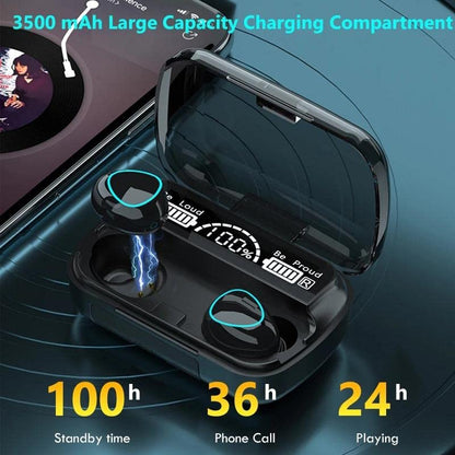 Zest M10 TWS Bluetooth 5.1 Wireless Earbuds with Mic & Charging Case – Blue ZSNG01