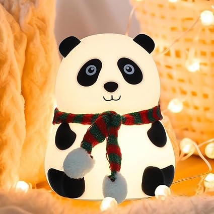Zest Silicone Panda Night Light | 7-Color LED | Rechargeable & BPA-Free | Kids Room Decor & Gift