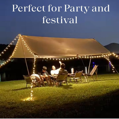 Zest Festive Diwali & Christmas Decor – LED Lights & Home Decoration Essentials | Crystal Ball String Lights – 14 LED, 3M Warm White Waterproof Fairy Lights for Home & Party Decor