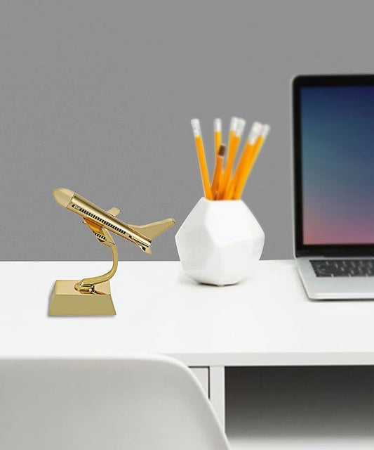 Zest Vintage Aeroplane Miniature – Elegant Metal Home & Office Decor Showpiece (Gold)  Stylish Vintage Aeroplane Decorative Showpiece – Home & Office Table Accent