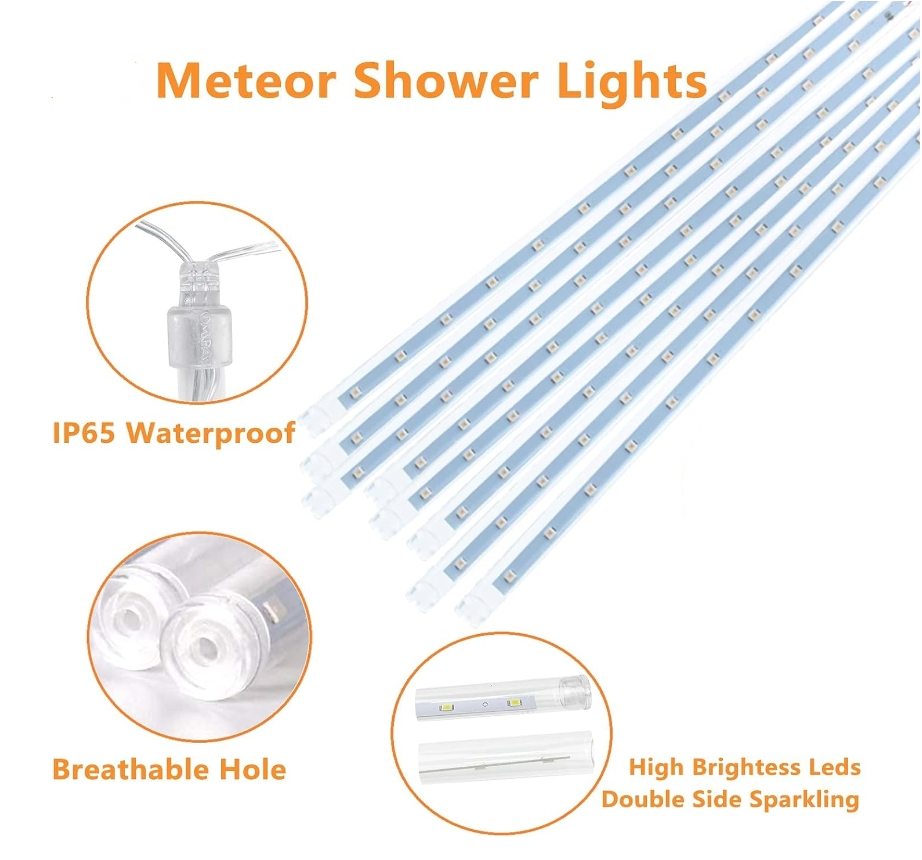 Meteor Shower LED String Lights – Waterproof Snowfall Fairy Lights For Christmas, Garden & Wedding