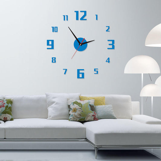 3D Acrylic Wall Sticker Clock – Modern Quartz Decorative Clock For Living Room & Bedroom