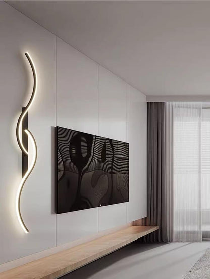 Modern Long Strip Wall Light – 60cm/80cm/100cm Bedroom & Living Room Decorative Lamp