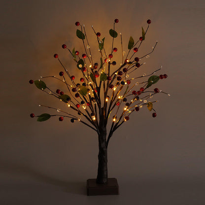24 LED Tabletop Christmas Tree Lights – USB & Battery Powered Holiday Decoration