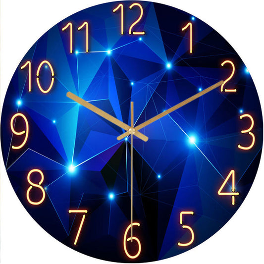 Colorful UV Printed Quartz Glass Wall Clock – Modern Home & Office Decoration