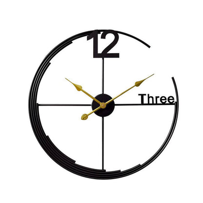 Nordic Luxury Metal Wall Clock – Unique Design Home Decoration Timepiece