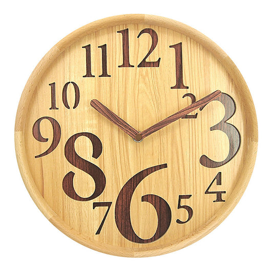 Hollow Laser-Cut Wood Wall Clock – Creative Decorative Number Design For Living Room