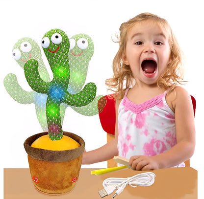 Talking Cactus Toy |Dancing & Repeating Fun for Babies | Rechargeable Musical Cactus| Baby Learning Toy (0-6 Yrs)-ZEKD11