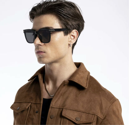 Premium Luxe Sunglasses Verve | Z Black Wayfarer Rimmed Sunglasses ZESG70