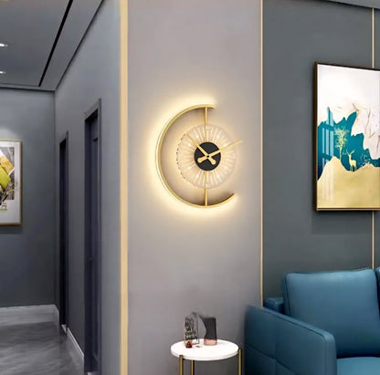Zest LED Wall Clock – Decorative Charging Bedside Clock