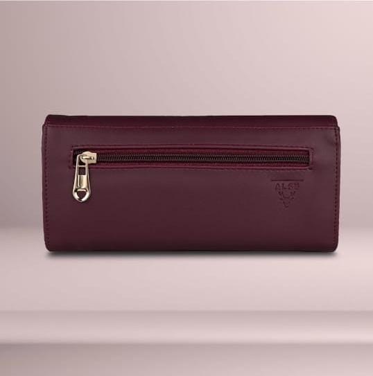 Zest Women's Maroon Faux Leather Hand Wallet Clutch Trendy | 6 Card Slots | Phone Pocket