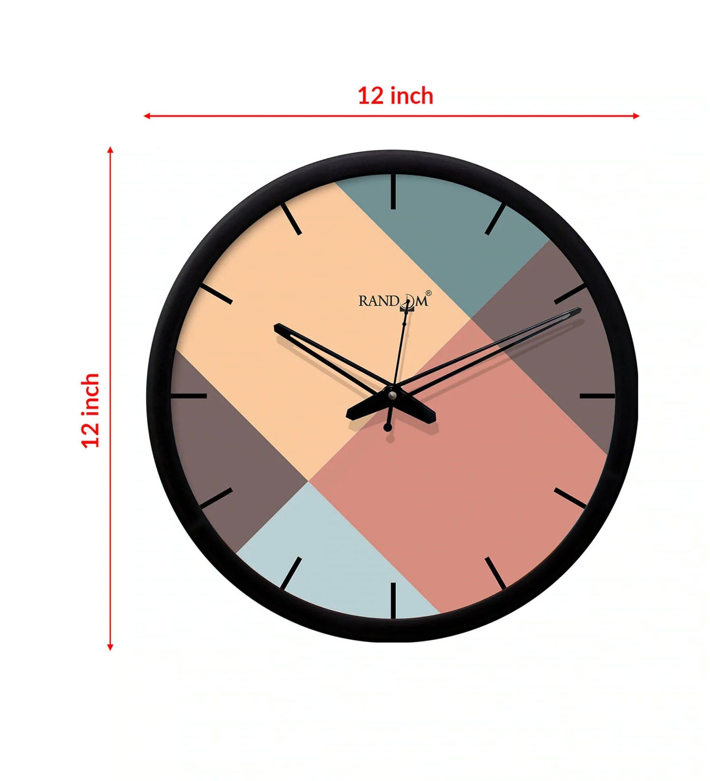 Zest Classic Black Round Wall Clock – Timeless Design for Every Space