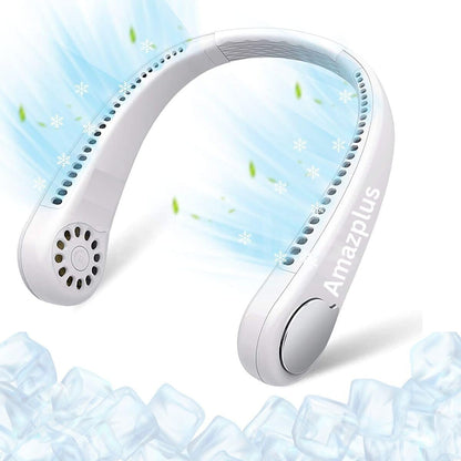Zest Portable Neck Fan – 5200mAh, Strong Wind, 360° Cooling, Quiet & Tangle-Free